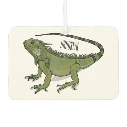 Désodorisant Pour Voiture Illustration d'Iguana (Devant)