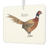 Désodorisant Pour Voiture Illustration d'oiseau faisan à cou circulaire (Gauche)