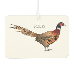 Désodorisant Pour Voiture Illustration d'oiseau faisan à cou circulaire