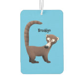 Désodorisant Pour Voiture Illustration drôle curieuse de dessin animé de coa (Dos)