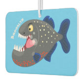 Désodorisant Pour Voiture Illustration drôle de piranha affamée (Gauche)