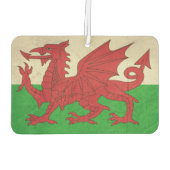 Désodorisant Pour Voiture Illustration du drapeau Grunge Welsh Dragon (Dos)