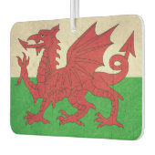 Désodorisant Pour Voiture Illustration du drapeau Grunge Welsh Dragon (Gauche)