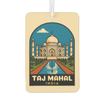 Illustration du Vintage voyage rétro Taj Mahal Ind