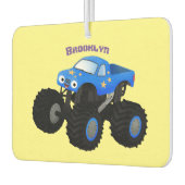 Désodorisant Pour Voiture Illustration d'un camion monstre bleu mou (Gauche)