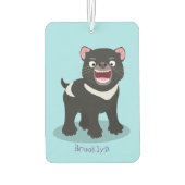 Désodorisant Pour Voiture Illustration d'un diable de Tasmanie affamé (Dos)