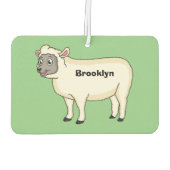 Désodorisant Pour Voiture Illustration d'un mouton joyeux (Dos)