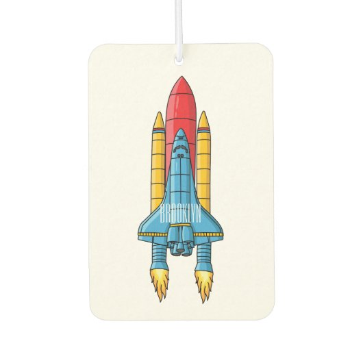 Désodorisant Pour Voiture Illustration d'un vaisseau de fusées (Devant)