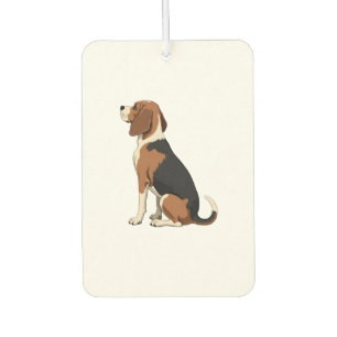 Désodorisant Pour Voiture Illustration vue arrière du chien Beagle vintage A