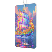 Désodorisant Pour Voiture Imaginaire Couleurs arc-en-ciel mignon navire (Gauche)