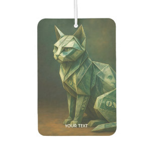 Désodorisant Pour Voiture Imaginaire Cute Chat Argent Origami