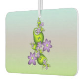 Désodorisant Pour Voiture Imaginaire Floral Fleurs Lilac Formes vertes Fract (Gauche)