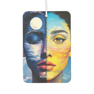 Désodorisant Pour Voiture Imaginaire Mignonne Jour Nuit Visage