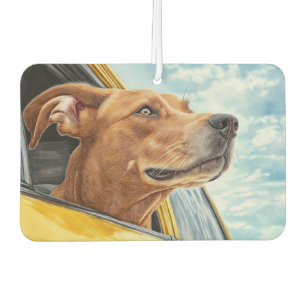 Désodorisant Pour Voiture Impression d'art Chien heureux dans une voiture ja