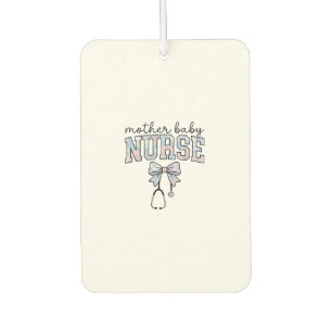 Désodorisant Pour Voiture Infirmière Mère Bébé Chemise à nœud floral Design_