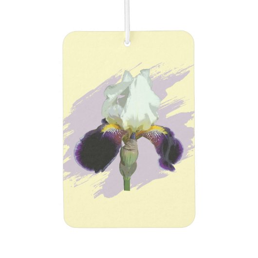 Désodorisant Pour Voiture Iris pourpre et blanc (Devant)