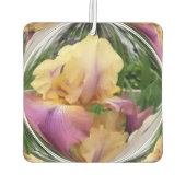 Désodorisant Pour Voiture Iris violet et jaune dans un monde clair (Dos)