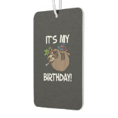 Désodorisant Pour Voiture It's My Birthday Cute Sloth Party Outfit T-Shirt (Gauche)