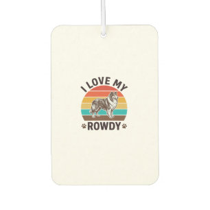 Désodorisant Pour Voiture J'adore mon design de chien Colley vintage turbule