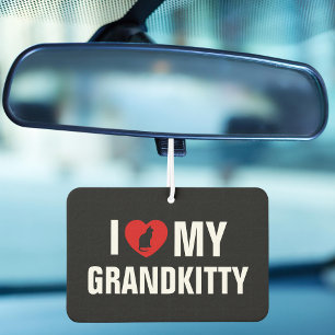 Désodorisant Pour Voiture J'adore mon grandkitty Amoureux de chat Grand-pare