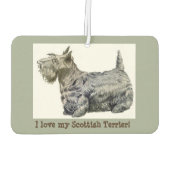 Désodorisant Pour Voiture J'adore mon Terrier écossais ! Fraîcheur d'air de  (Dos)