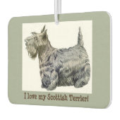 Désodorisant Pour Voiture J'adore mon Terrier écossais ! Fraîcheur d'air de  (Gauche)