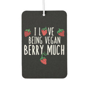 Désodorisant Pour Voiture j'aime beaucoup la fraise vegan