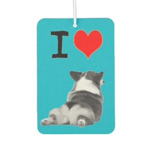 Désodorisant Pour Voiture J'aime des bouts de corgi