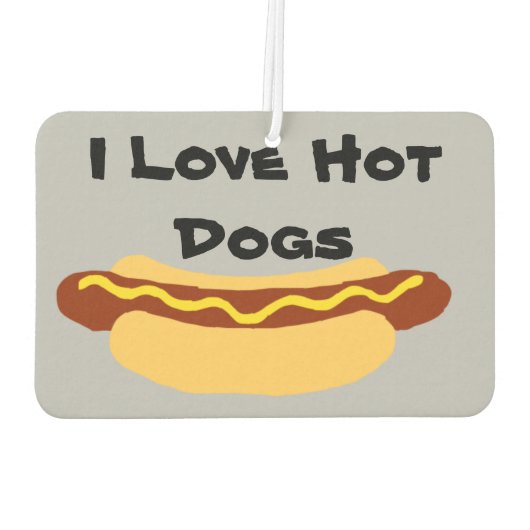 Désodorisant Pour Voiture J'Aime Les Chiens Chauds (Dos)