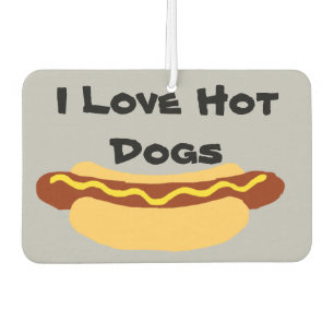 Désodorisant Pour Voiture J'aime les hot-dogs