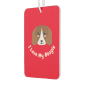 Désodorisant Pour Voiture J'aime mon Beagle (Gauche)