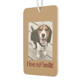 Désodorisant Pour Voiture J'aime mon beagle Car Air Freshener (Gauche)