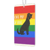 Désodorisant Pour Voiture J'Aime Mon Chien Gay (Gauche)