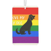 Désodorisant Pour Voiture J'Aime Mon Chien Gay (Dos)