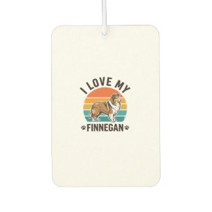 Désodorisant Pour Voiture J'aime mon design de t-shirt avec le nom Finnegan
