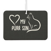 Désodorisant Pour Voiture J'Aime Mon Fils Purr Personnalisé Couleur Amoureux (Devant)