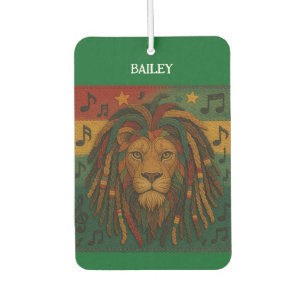 Désodorisant Pour Voiture Jamaïque Lion Nom personnalisé