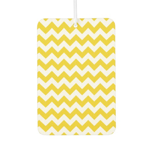 Désodorisant Pour Voiture Jaune Zigzag, Jaune Chevron, Motif géométrique (Devant)