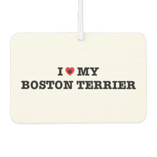 Désodorisant Pour Voiture Je Coeur Mon Boston Terrier Car Air Freshener