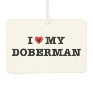 Désodorisant Pour Voiture Je Coeur Mon Doberman Car Air Freshener