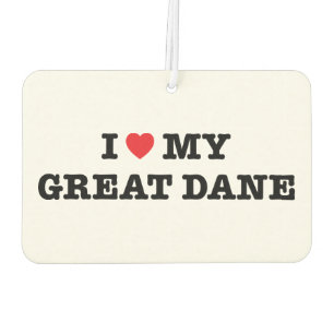 Désodorisant Pour Voiture Je Coeur Mon Grand Dane Car Air Freshener