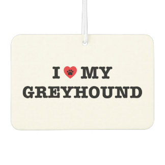 Désodorisant Pour Voiture Je Coeur Mon Greyhound Car Air Freshener