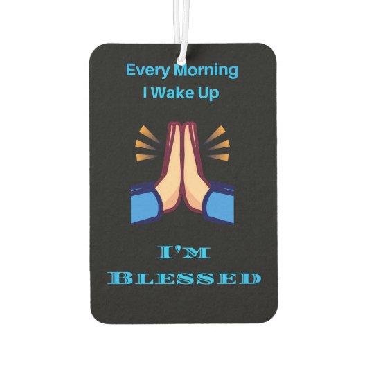 Désodorisant Pour Voiture Je suis Bienheureux Car Air Freshener (Dos)