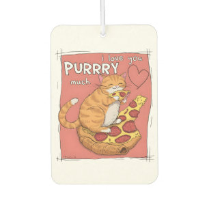 Désodorisant Pour Voiture Je t'aime beaucoup, cadeau pour amateur de chat dr