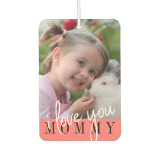 Désodorisant Pour Voiture Je t'aime maman Photo personnalisée