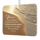 Désodorisant Pour Voiture Jean 14:27 Jésus dit : "Paix, je pars avec toi," (Gauche)