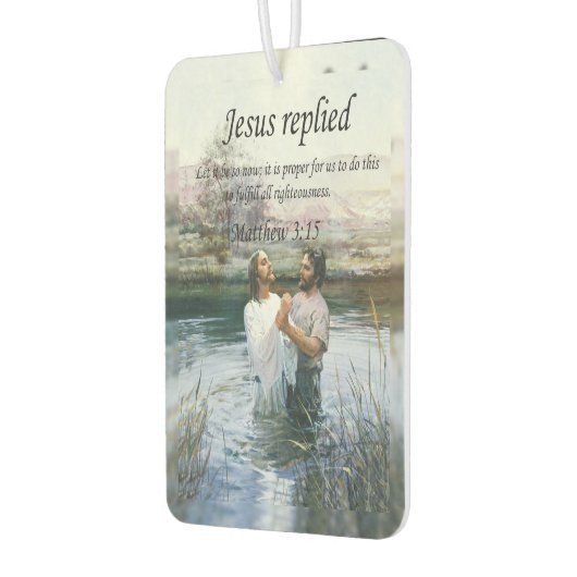 Désodorisant Pour Voiture Jésus Christ Baptême par Jean image deux (Gauche)