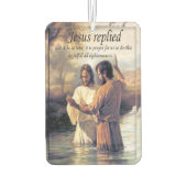 Désodorisant Pour Voiture Jésus Christ Baptême par Jean image un (Dos)
