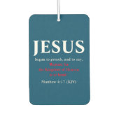 Désodorisant Pour Voiture Jésus Commença À Prêcher. Matthieu 4:17 (Devant)