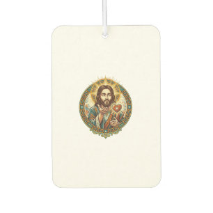 Désodorisant Pour Voiture Jésus envoie un baiser Cœur rouge Bouton J'aime Hu